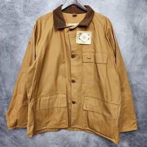 Vintage 80s Duxbak Canvas Hunting Jacket Mens XL Deadstock Made in USA Corduroy